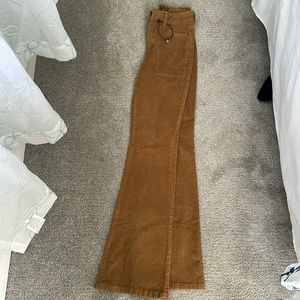 Brown slight flair blue spice jeans